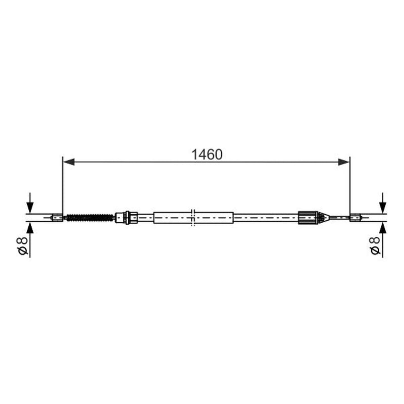 Bosch Handbrake Cable Right Rear 1 987 477 646