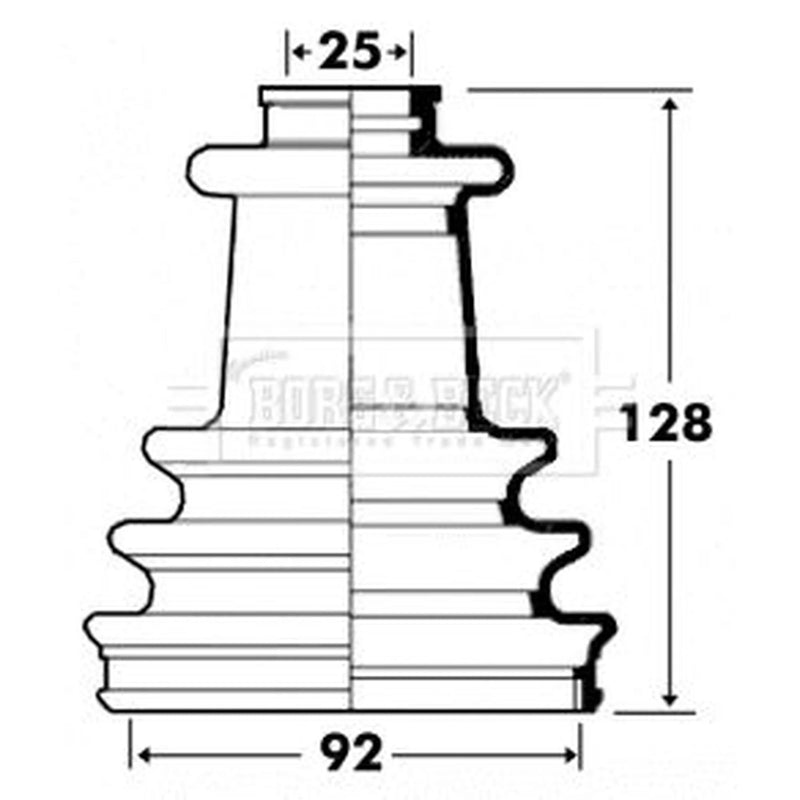 Borg & Beck Drive Shaft Bellow Kit Wheel Side BCB6106
