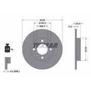 Textar 2 x Solid Front Brake Discs 92071903-x2