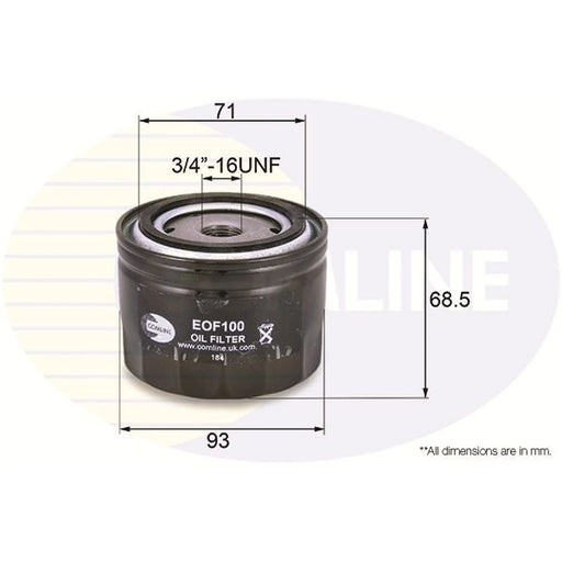 Comline Engine Oil Filter EOF100
