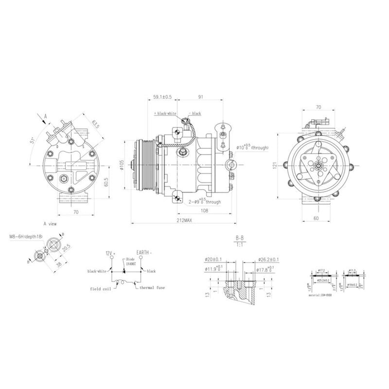 Hella Air Conditioning Compressor 8FK 366 201-011