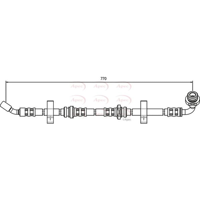 Apec Brake Hydraulic Hose Line Front Left HOS3344