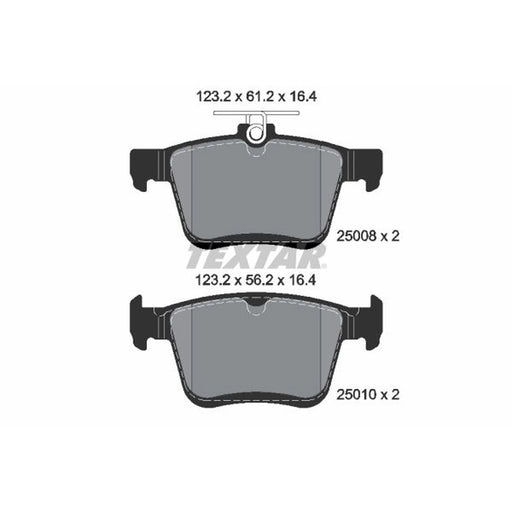 Textar Rear Brake Pad Set 2500801