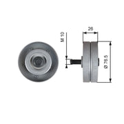 Gates V-Ribbed Belt Deflection/Guide Pulley T36182