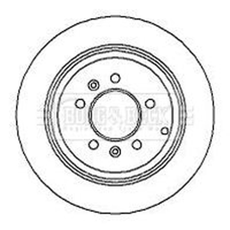 Borg & Beck 2 x Solid Rear Brake Discs BBD4281