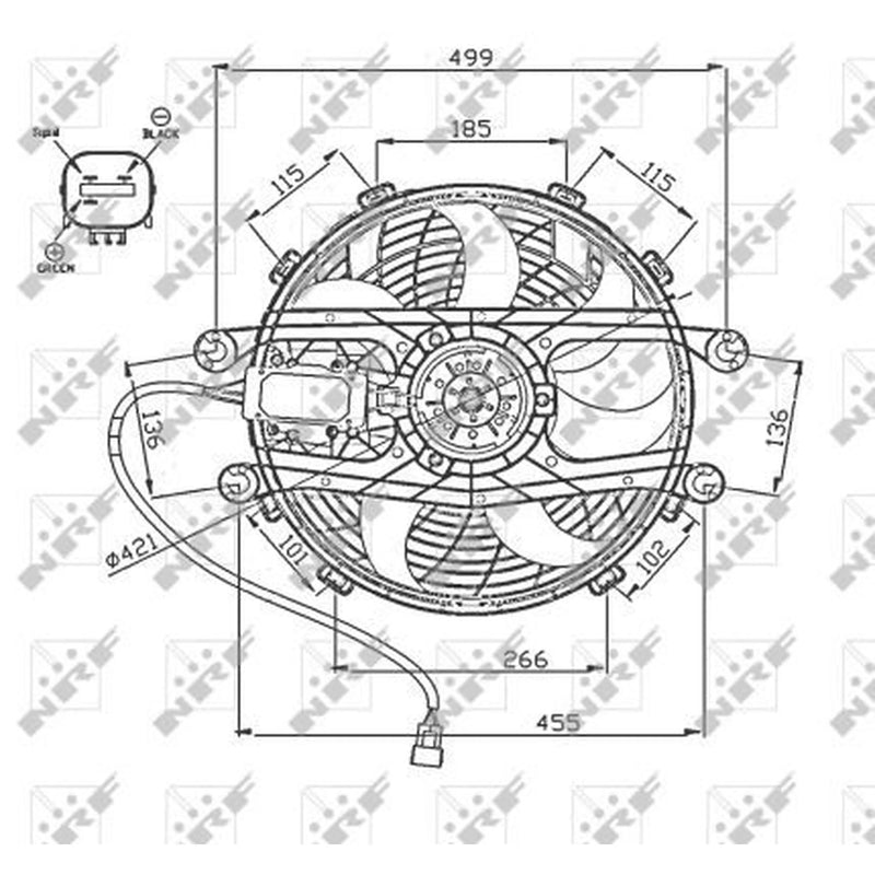 NRF Engine Cooling Fan 47747