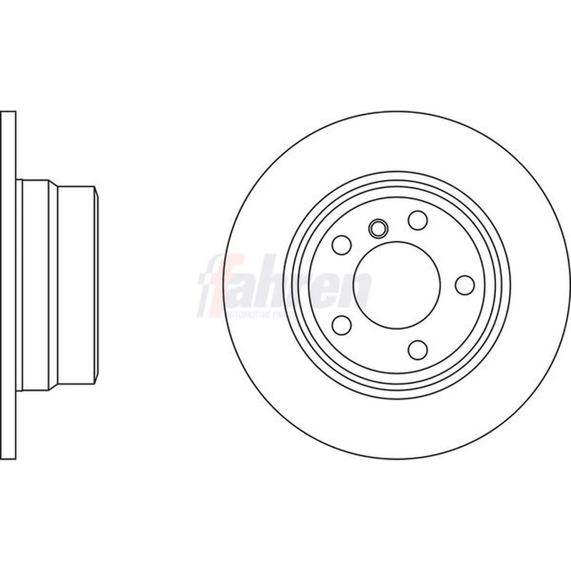 Fahren 2 x Solid Brake Discs fits BMW X5 2000-2006 3.0 4.4