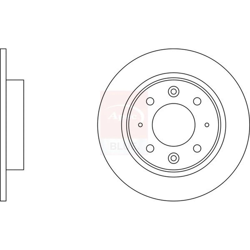Apec 2 x Solid Rear Brake Discs SDK6336-x2