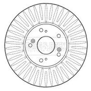Borg & Beck 2 x Vented Front Brake Discs BBD4593-x2