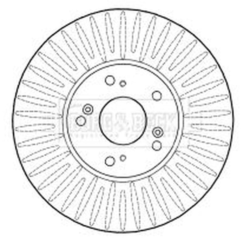 Borg & Beck 2 x Vented Front Brake Discs BBD4593-x2
