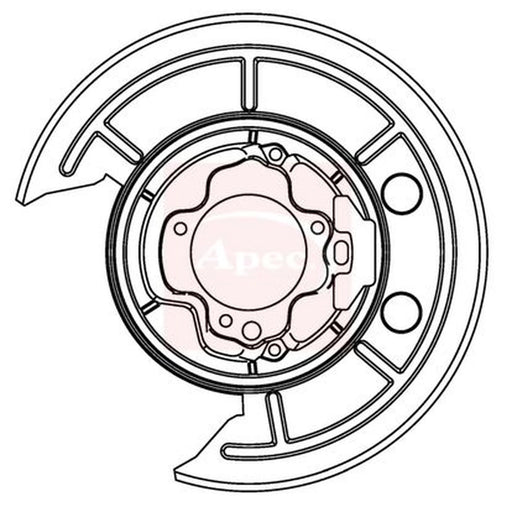 Apec Brake Disc Splash Guard Rear Left ASG1012
