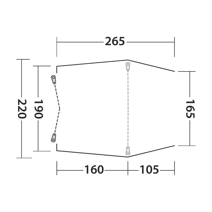 Outwell Sandcrest S Poled Tailgate Awning - Outwell - Van Life Living