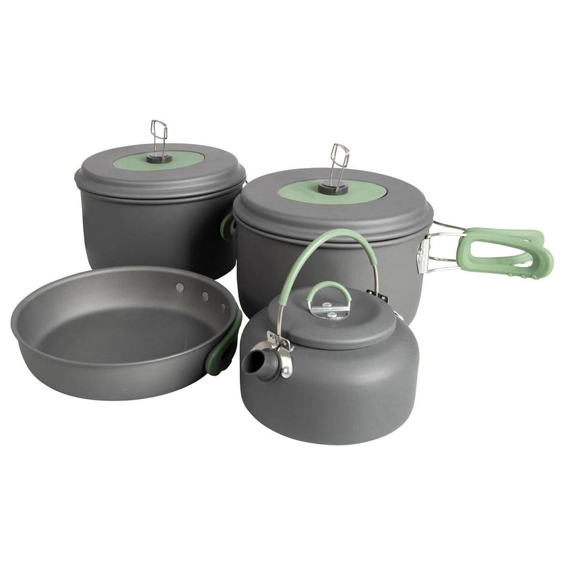 Bo-Camp Cookware Set Explorer 4 Pieces with Tea Kettle Aluminium - Bo-Camp - Van Life Living