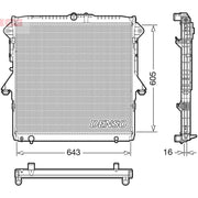 Denso Engine Radiator fits Ford Ranger 2015 on 2.2