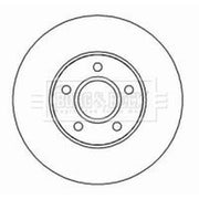 Borg & Beck 2 x Vented Front Brake Discs BBD4451-x2