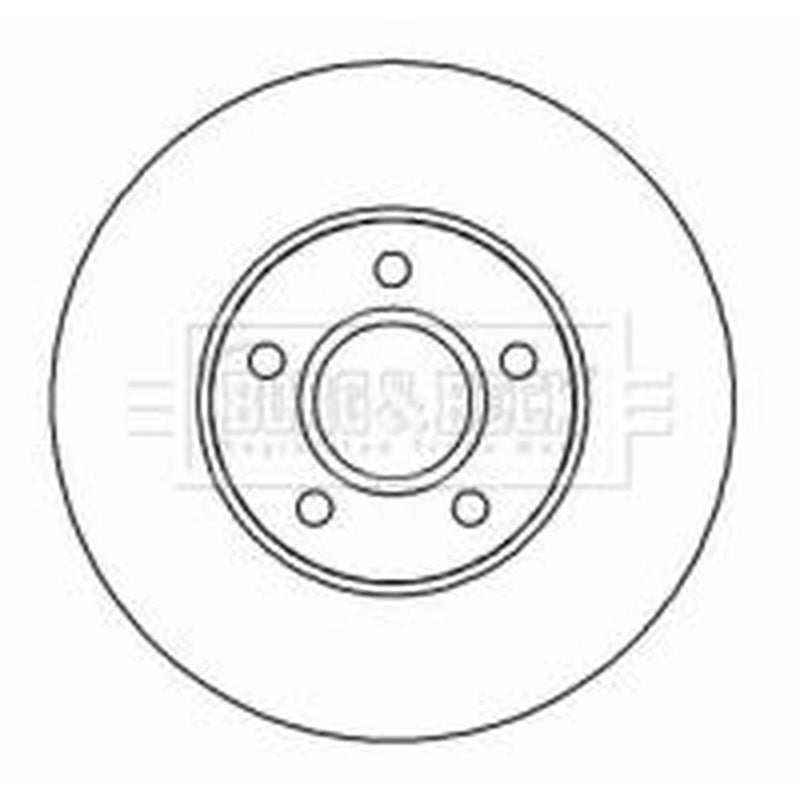 Borg & Beck 2 x Vented Front Brake Discs BBD4451-x2