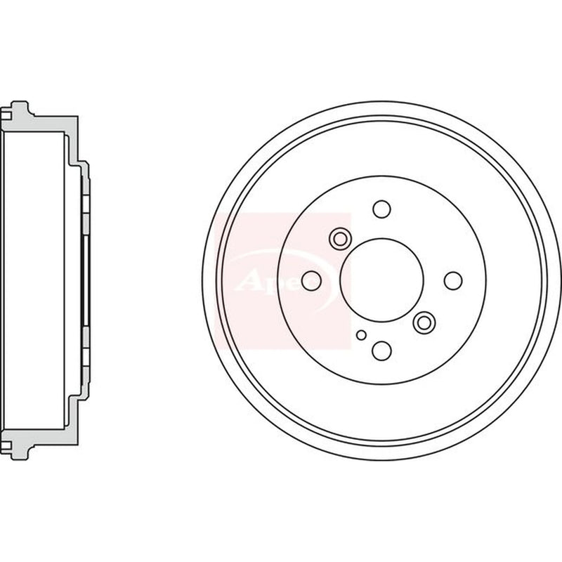 Apec Brake Drum Assembly Rear DRM9990