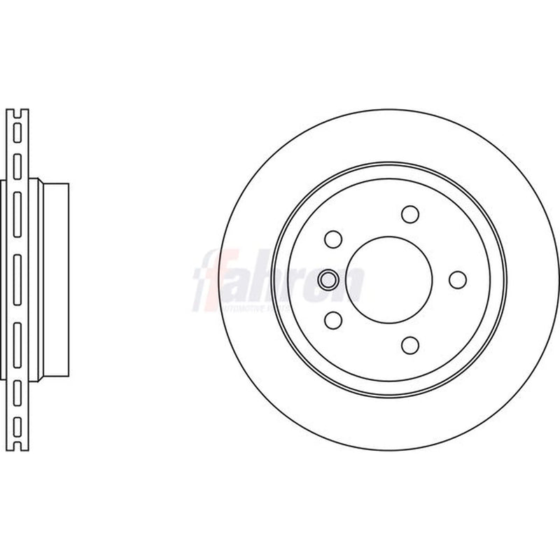 Fahren 2 x Vented Rear Brake Discs FBD6074-x2