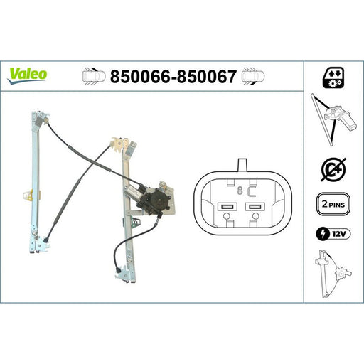 Valeo Electric Window Regulator Lifter Left Front 850066
