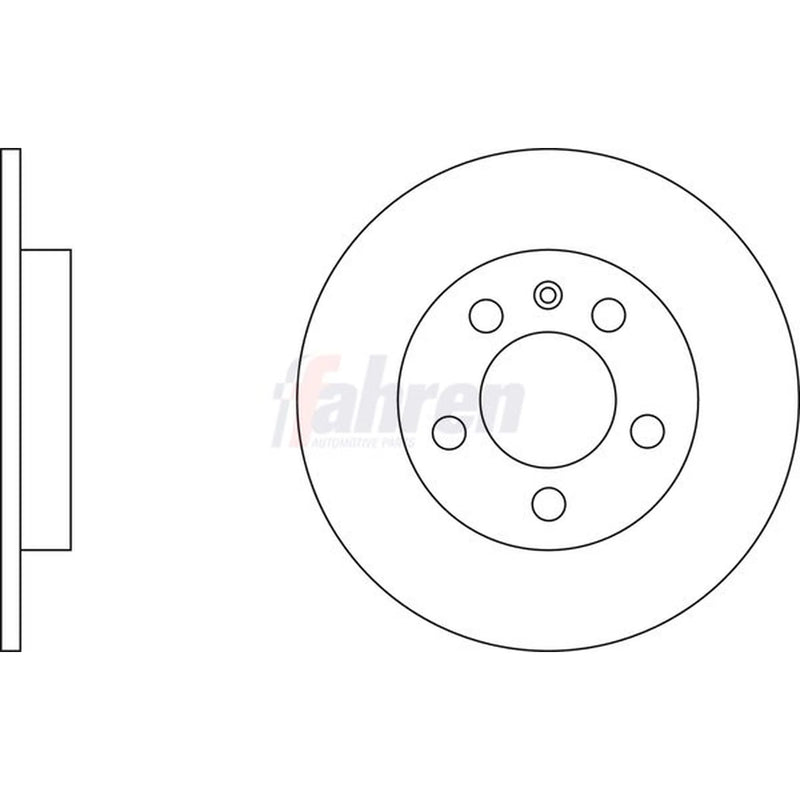 Fahren 2 x Solid Rear Brake Discs FBD6379-x2
