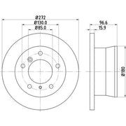 Mintex Mintex Rear Brake Disc Kit solid 272mm MDK0136