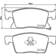 Mintex Front Brake Pad Set MDB3845