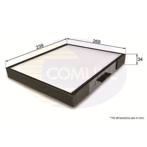 Comline Cabin Air Filter (Pollen Filter) EKF208