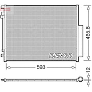 Denso Air Conditioning Condenser fits Alfa Romeo Giulia 2015 on 2.2
