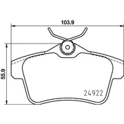 Mintex Rear Brake Pad Set MDB3444