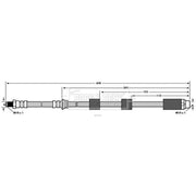 Borg & Beck Brake Hydraulic Hose Line Front Right BBH7576