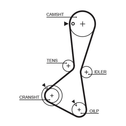 Gates Timing Belt Cambelt 124 Teeth 5374XS