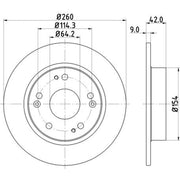 DON 2 x Solid Rear Brake Discs PCD11272-x2