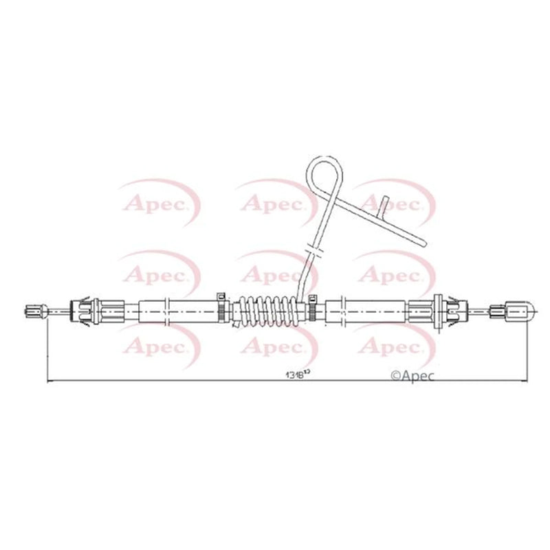 Apec Handbrake Cable Right Rear CAB1612