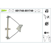 Valeo Electric Window Regulator Lifter Right Front 851749