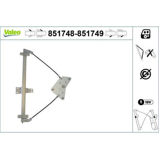 Valeo Electric Window Regulator Lifter Left Front 851748