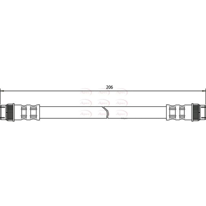 Apec Brake Hydraulic Hose Line inner HOS3178