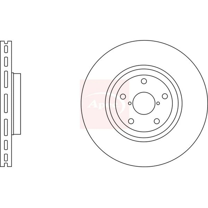 Apec 2 x Vented Front Brake Discs DSK2750-x2