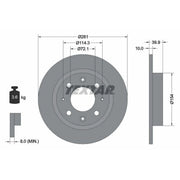Textar 2 x Solid Brake Discs 92104300