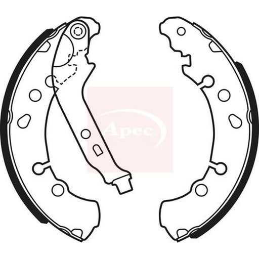 Apec Brake Shoe Set Axle Kit SHU753