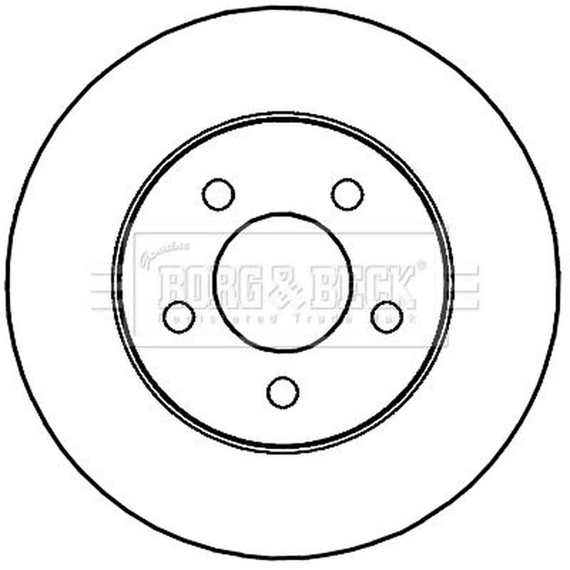 Borg & Beck 2 x Vented Front Brake Discs BBD4277