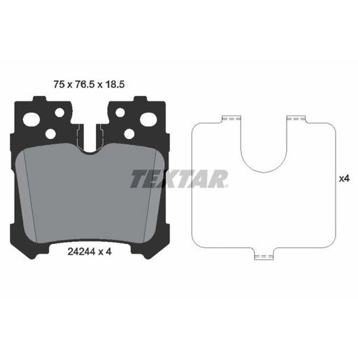 Textar Rear Brake Pad Set 2424401