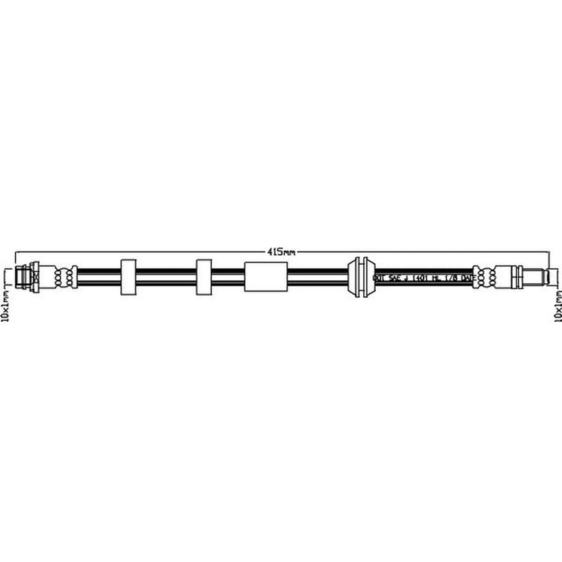 Abtex Brake Hydraulic Hose Line Right ABH1175