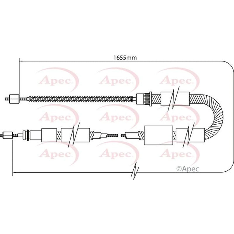Apec Handbrake Cable Left Rear CAB1337