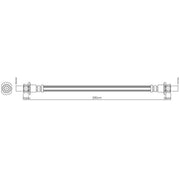 Abtex Brake Hydraulic Hose Line Right ABH1076