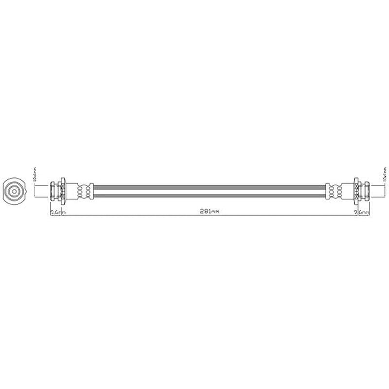 Abtex Brake Hydraulic Hose Line Right ABH1076
