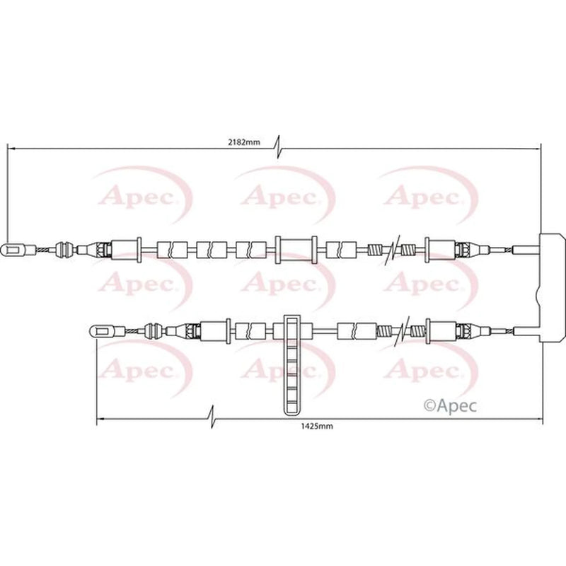 Apec Handbrake Cable Right Rear CAB1395