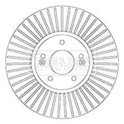 Borg & Beck 2 x Front Brake Discs BBD6065S-x2