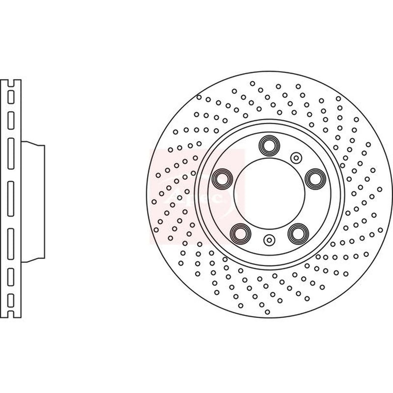 Apec 2 x Front Perforated/Vented Brake Discs DSK2467