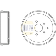 NAPA Brake Drum Assembly Rear NDR1044