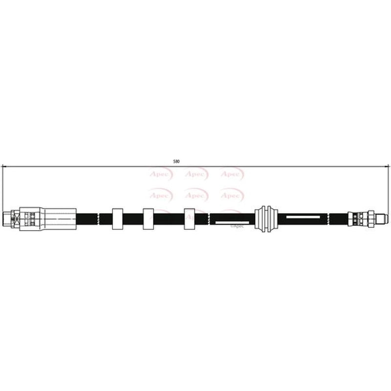 Apec Brake Hydraulic Hose Line Front HOS3812